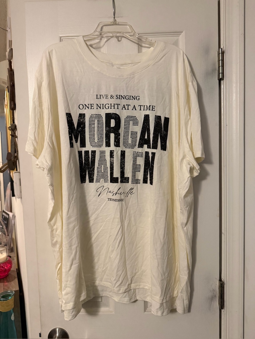 Maurices Cream Graphic Tee with Black Morgan Wallen Print